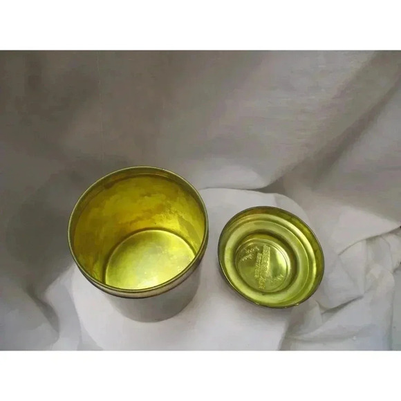 La Palina Senators Brass Cigar Humidor Round Brass cigar‎ tin trinket - Picture 4 of 4